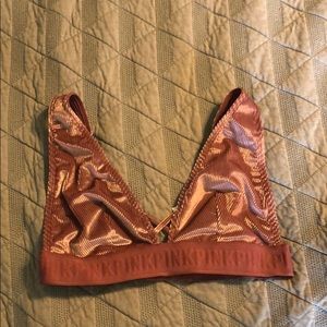 PINK Crushed Velvet Unlined Bralette